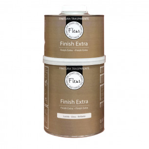 Resina trasparente Extra Resistente finitura a solvente Bicomponente A+B Fleurpaint Lucida