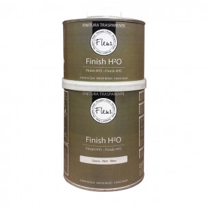Resina trasparente protettiva H2O finitura base acqua Bicomponente A+B Fleurpaint satinata 2