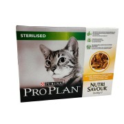 Alimento umido per gatti ProPlan Sterilised Nutri Savour pollo 10x 85g Purina