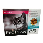 Alimento umido per gatti ProPlan Delicate Nutri Savour pesce 10x 85g Purina