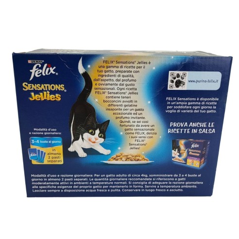 Alimento umido in gelatina per gatti adulti Felix Sensations Jellies 10x 85g Purina