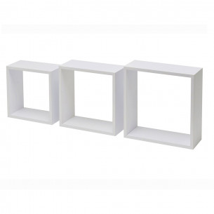 Set 3 mensole Cubo bianco Kimono