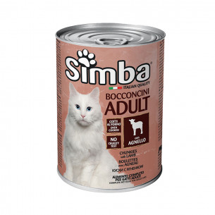 Simba Adult bocconcini con agnello alimento umido gatto 415g