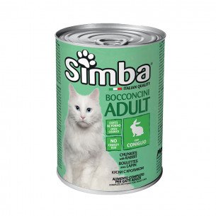 Alimento per gatti adulti bocconcini in salsa con Coniglio Monge Simba Cat 415 g