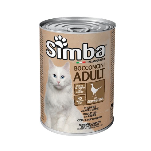 Simba Adult bocconcini con selvaggina alimento umido gatto 415g