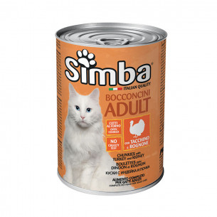 Simba Adult bocconcini con tacchino e rognone alimento umido gatto 415g