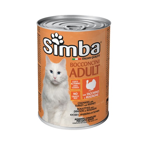 Simba Adult bocconcini con tacchino e rognone alimento umido gatto 415g