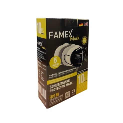Mascherina filtrante FFP2 nero 10pz
