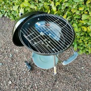 Barbecue a carbone tondo con coperchio diam. 44cm griglia