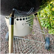 Barbecue a carbone tondo American Pizza raccogli cenere