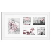 Cornice multifoto Malmo bianco 23x46cm