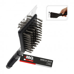 Spazzola con raschietto per griglie barbecue