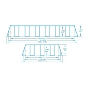 Piscina fuori terra rettangolare Power Steel 732x366xh122 56475 Bestway-misura