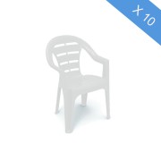 Set 10 sedie da giardino impilabili Moyo in polipropilene Progarden