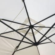 Ombrellone da giardino palo laterale in alluminio 3x4m Tortora