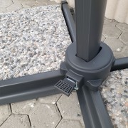 Ombrellone da giardino palo laterale in alluminio 3x4m Ecrù