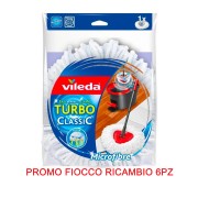 6 x Vileda fiocco ricambio per Turbo 100% microfibra