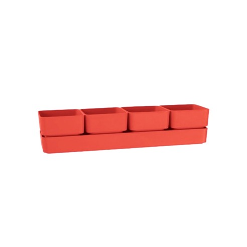 Fioriera vaso Sierra 48 in plastica corallo