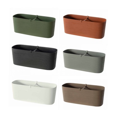 Fioriera da balcone Paros 50x17 h19cm con riserva d'acqua