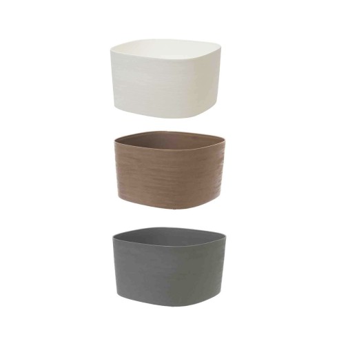 Vaso quadrato Rodi 37x37 h21cm con riserva d'acqua