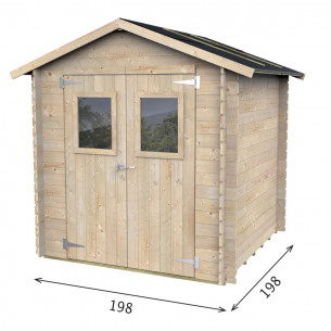 Casetta da giardino Hobby porta doppia finestrata 198x198xh215cm 2