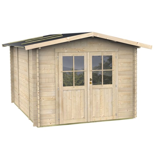 Casetta da giardino Opera porta doppia finestrata 215x249xh207cm-62422