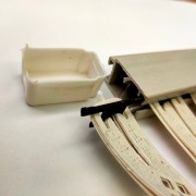 Tenda Piastrina in PVC bianco grigio riduzione larghezza