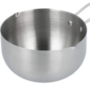 Pentolino in acciaio per salsa con pennello in silicone set 2pz