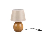 Lampada da tavolo Luxor base legno 1xE27