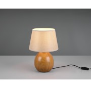 Lampada da tavolo Luxor base legno 1xE27