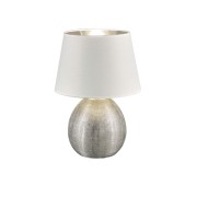 Lampada da tavolo Luxor base argento 1xE27