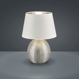 Lampada da tavolo Luxor base argento 1xE27 2