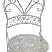 Tavolo metallo Ragusa grigio tondo con 2 sedie pieghevoli Vacchetti