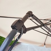 Ombrellone da giardino palo laterale in alluminio D. 3m ecrù 2