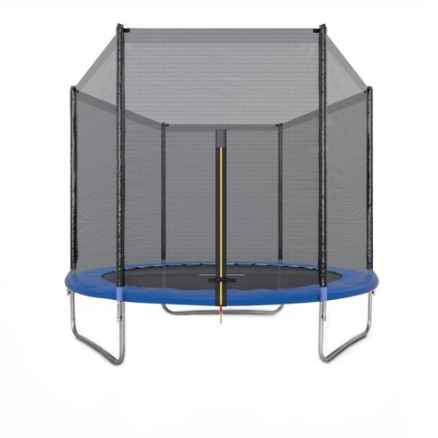Trampolino tappeto elastico da giardino adulti bambini 244 cm