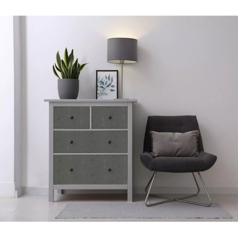 Pellicola adesiva per mobili in vinile Tico Silver 45cmx2m