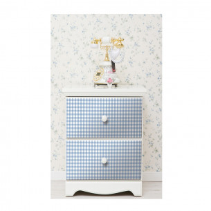 Pellicola adesiva per mobili in vinile Quadretto azzurro 45x200cm 2