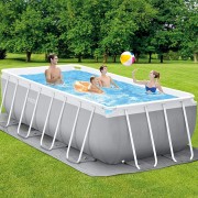 Piscina fuori terra Prism Frame Rettangolare 488x244xh107cm 26792 ambientata