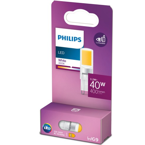 Lampadina LED capsula vetro 40W 3000K G9 classic SRT6 Philips