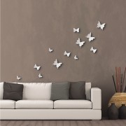 Crearreda Spring Decor decorazione adesiva per pareti 3D Farfalla bianco 12pz ambientata