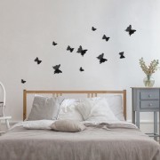 Crearreda Spring Decor decorazione adesiva per pareti 3D Farfalla nero 12pz ambientata