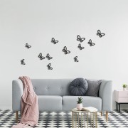 Crearreda Spring Decor decorazione adesiva per pareti 3D Farfalla nero 12pz ambientata