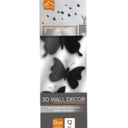 Crearreda Spring Decor decorazione adesiva per pareti 3D Farfalla nero 12pz