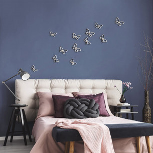Crearreda Spring Decor decorazione adesiva per pareti 3D Farfalle bianco 12pz ambientata