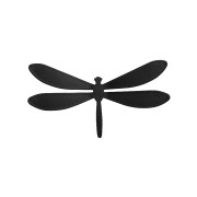 Crearreda Spring Decor decorazione adesiva per pareti 3D Libellule nero 16pz