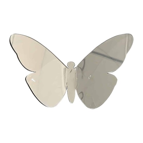Crearreda Spring Decor decorazione adesiva per pareti 3D Farfalle argento 10pz