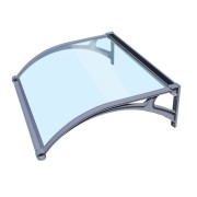 Pensilina policarbonato con pannello solare e luce LED 100x120cm cover