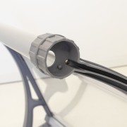 Pensilina policarbonato con pannello solare e luce LED 100x120cm grondaia