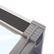 Pensilina policarbonato con pannello solare e luce LED 100x120cm pannello solare