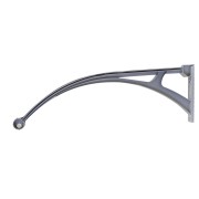 Pensilina policarbonato con pannello solare e luce LED 100x120cm laterale forma